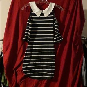 Black and white mini dress